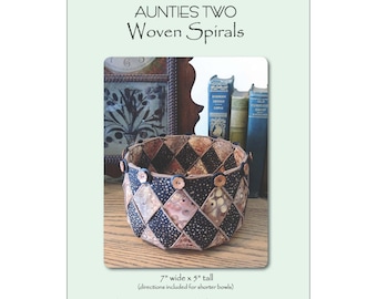 Woven Spirals *Decorative Bowl - Sewing Pattern*  From:  Aunties Two