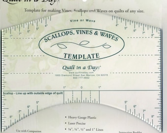 Scallops, Vines & Waves Template - Ruler For Making Curved Borders and Designs By: Quilt In A Day - Eleanor Burns No 2019