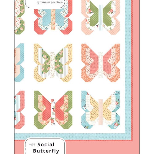 Butterfly Patch Quilt Pattern by Lella Boutique Etsy