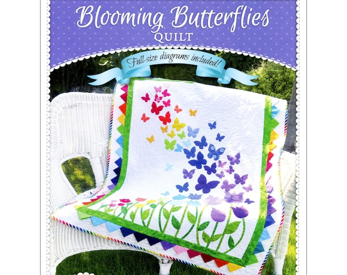 Blooming Butterflies  *Pieced & Applique Quilt Pattern* From: Shabby Fabrics SF48688