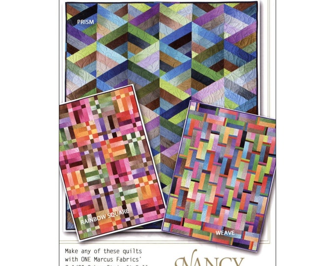 STRIP IT Three Ways #204 Prism Rainbow Square and Weave *Quilt Pattern* by: Nancy Rink Designs