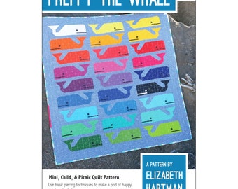 PREPPY THE WHALE  *Pieced Nautical Quilt Pattern*   By: Elizabeth Hartman EH014