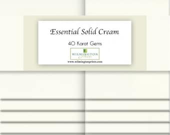Essential Solid "Cream"  *Jelly Roll - 40 Pieces* From: Wilmington Prints 843-14-843