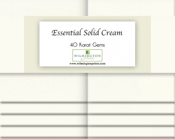 Essential Solid Cream  *Jelly Roll - 40 Pieces* From: Wilmington Prints 843-14-843
