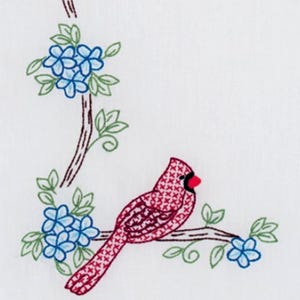 Cardinals Table Runner *Pre-Printed/Stamped Cross Stitch & Embroidery* By: Jack Dempsey Needle Art 560-712