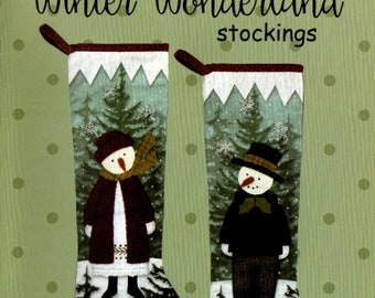 Winter Wonderland Stockings **2 Preprinted Stocking backgrounds Kit**Pattern Included**  By: Bonnie Sullivan - All Through The Night  #1910