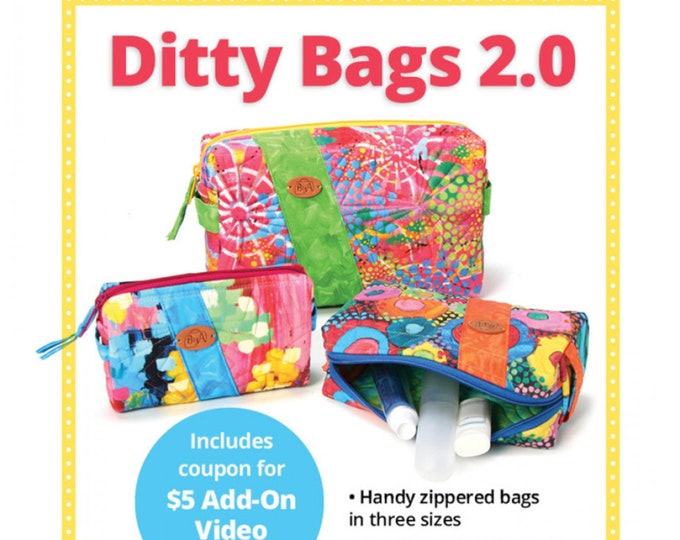 Ditty Bags 2.0 *Sewing Pattern - Zippered Bags in Three Sizes* From: by Annie PBA188-2
