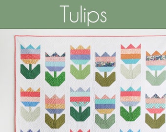 TULIPS **A Fat Quarter Friendly Quilt Pattern** By: Cluck Cluck Sew  #200