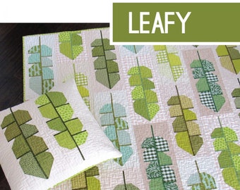 Leafy *Quilt & Pillow Pattern* By: Elizabeth Hartman   EH-049