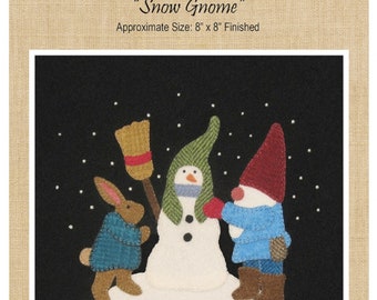 Snow Gnome- It's a Gnome World  *Applique Wall Hanging Pattern *By: Pamela J. Curo