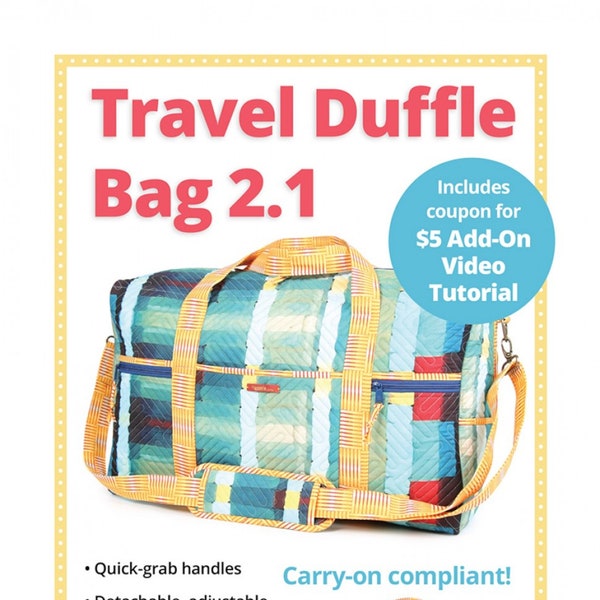 Travel Duffle Bag 2.1 *Sewing Pattern* Numerous Pockets / Trolley Sleeve From: by Annie PBA203-2.1