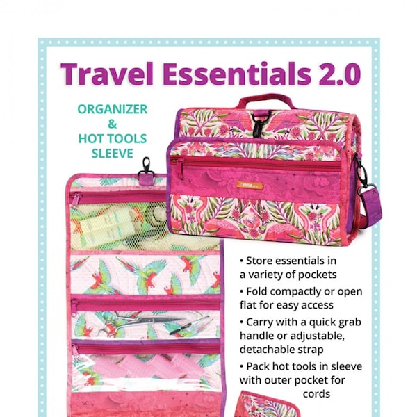 Travel Essentials 2.0 *Organizer & Hot Tools Sleeve Pattern* by Annie.com PBA201-2