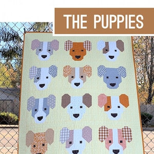 The Puppies *Pieced Quilt & Pillow Pattern* By: Elizabeth Hartman EH-057