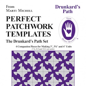 Drunkard&#39;s Path *4 Piece Set- Perfect Patchwork Acrylic Templates*  From: Marti Michell 8960