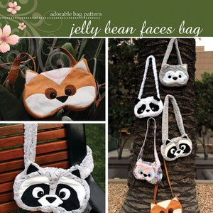 Jelly Bean Faces  * Animal Messenger Shoulder Bag Pattern* by: McKay Manor Musers  #226