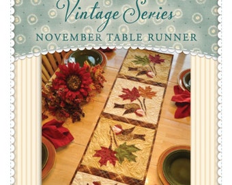 November Table Runner Pattern -  Vintage Series By: Shabby Fabrics SF48666