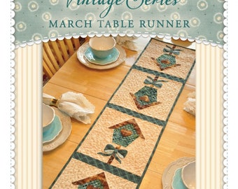 March Table Runner -  The Vintage Series *Applique Sewing Pattern* By Jennifer Bosworth - Shabby Fabrics SF48658