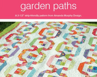 Garden Paths *Jelly Roll Friendly Quilt Pattern* By: Amanda Murphy - AMD001