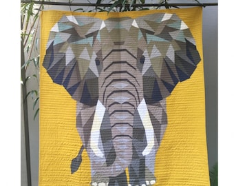 Elephant Abstractions Quilt Pattern *Foundation Paper Piecing* By:  Violet Craft No. 010