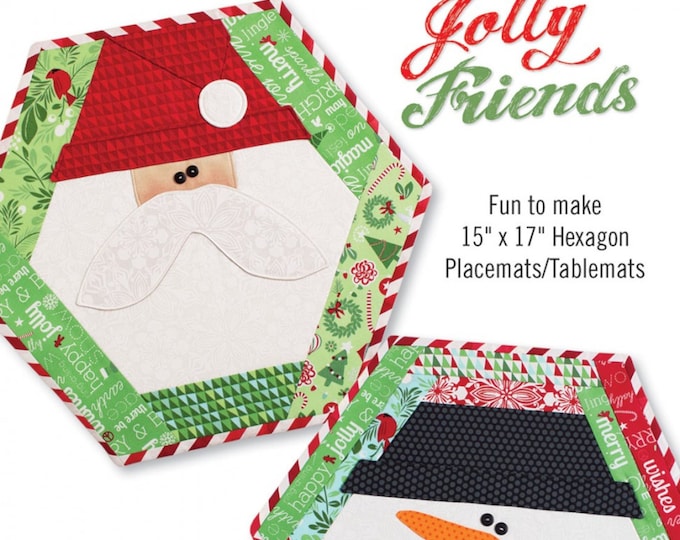 Jolly Friends *Christmas Placemats / Tablemats Sewing Pattern* By: Cynthia Rose - Cotton Ginnys JF170