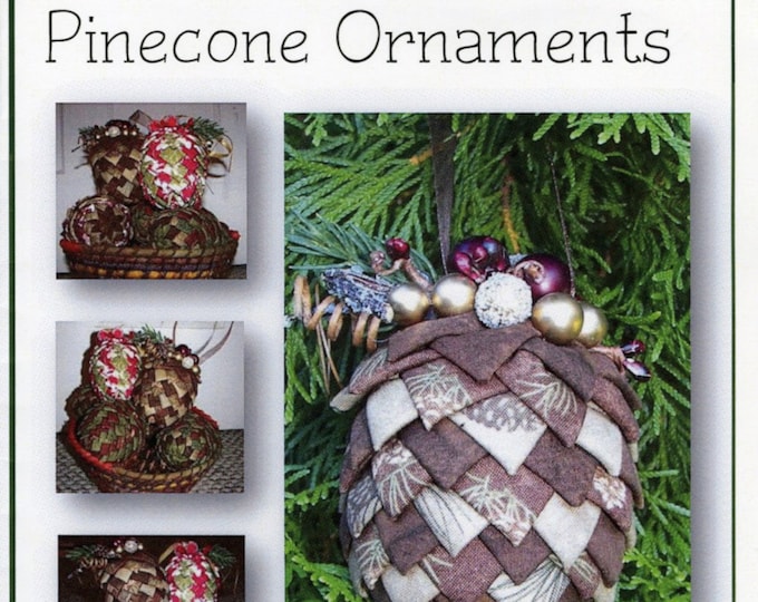 Folded Fabric PINECONE ORNAMENTS Pattern By Sew Many Etsy