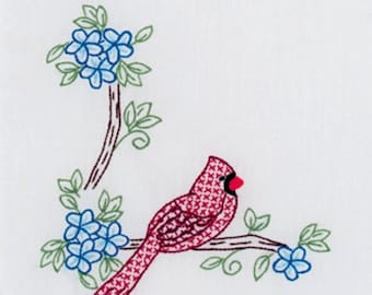 Cardinals Table Runner *Pre-Printed/Stamped Cross Stitch & Embroidery* By: Jack Dempsey Needle Art 560-712