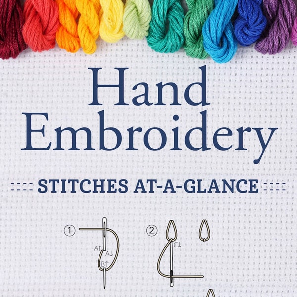 Hand Embroidery Stitches At-A-Glance Carry-Along Reference Guide *Booklet* By: Janice Vaine