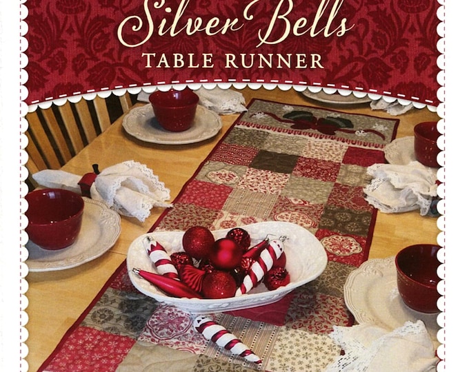 Silver Bells Table Runner *Sewing Pattern - Charm Friendly* From:  Shabby Fabrics