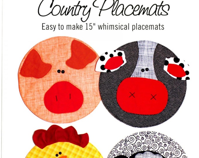 Country Placemats * 15" Applique Pattern Placemats with Country Style!*     By: Cynthia Rose - Cotton Ginnys  CY165