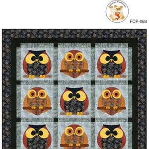 Night Owls *Fusible Applique Wall Hanging Pattern* By: Sindy Rodenmayer - FatCat Patterns