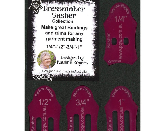 Sasher Collection - Dressmaker Set - Medium *1/4", 1/2", 3/4" and 1" * By: Pauline's Quilters World