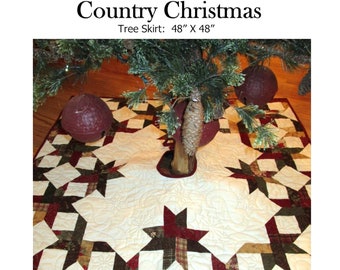 Country Christmas Tree Skirt *Sewing Pattern* From: Creek Side Stitches #279