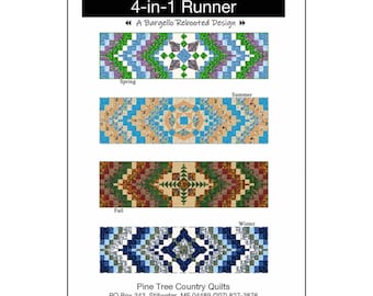 4-IN-1 Runner *Bargello Table Runner Pattern*   By: Pine Tree Country Quilts PT1746