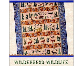 Wilderness Wildlife *Machine Embroidery Design Quilt Pattern & CD* By:  Lunch Box Quilts
