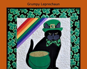 Grumpy Leprechaun *Wall Hanging Pattern* - By: Krista Dyelle of Trouble & Boo Designs  - TB2883