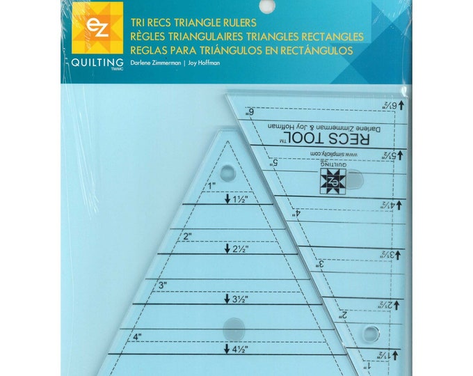Tri Recs Triangle Rulers *Acrylic* From: EZ Quilting  8823753A