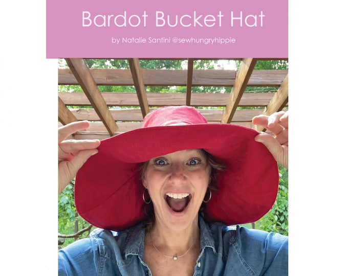Bardot Bucket Hat *Hat Pattern*  By: Natalie Santini from Sew Hungry Hippie SHH-2030