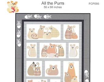 All the Purrs *Fusible Applique Quilt Pattern* By: Sindy Rodenmayer - FatCat Patterns FCP-095