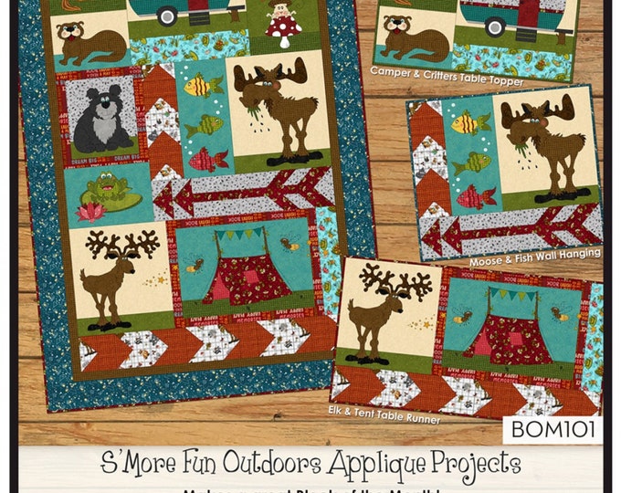 S'More Fun Outdoors *Applique' Projects* From: The Whole Country Caboodle #BOM101