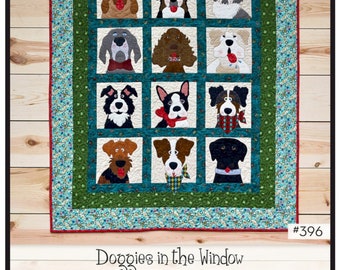Doggies in the Window *Quilted Applique Wall Hanging Pattern* From: The Whole Country Caboodle