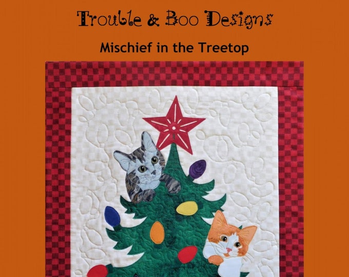 Mischief in the Treetop *Wall Hanging Pattern* By: Trouble & Boo Designs  - TB2814