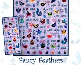 Fancy Feathers *Machine Embroidery Designs & Quilt Pattern on CD* By:  Lunch Box Quilts