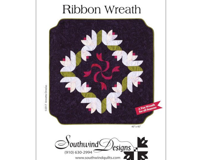 Ribbon  Wreath Wall Hanging *Quilt Pattern*  BY: Southwind Designs SWD-325-LP
