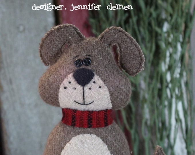 Puppy Love *6" Wool Pincushion Pattern* By: Jennifer Clemen - Cottonwood Creations #653