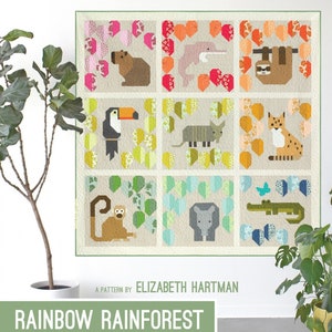 Rainbow Rainforest *Tropical Birds Sampler Quilt Pattern* By: Elizabeth Hartman EH-061