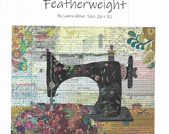 Featherweight *Sewing Machine Collage*  By- Laura Heine - Fiberworks