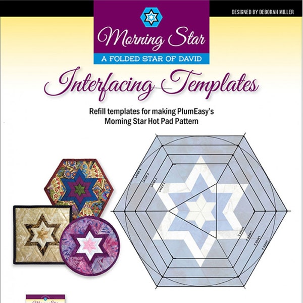 Morning Star Interfacing Templates *12-Pack Refill* From: PlumEasy Patterns PEP-209