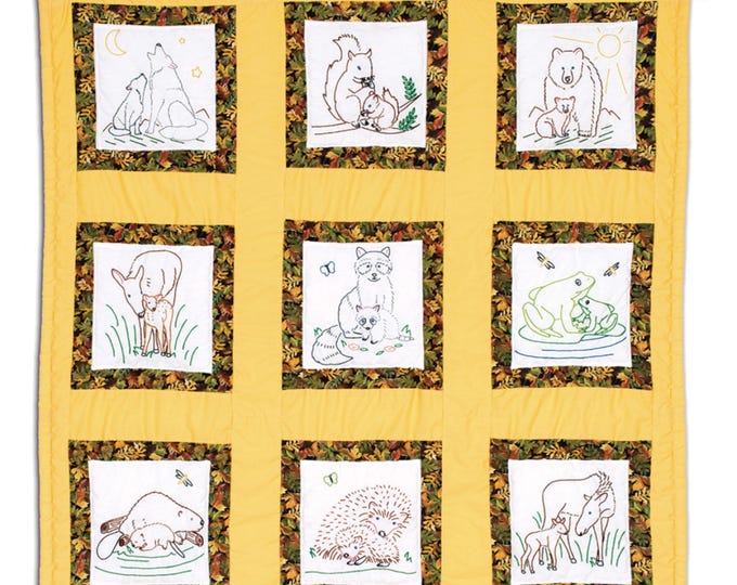Wilderness Animals *Pre-Printed Cross Stitch & Embroidery Blocks* By: Jack Dempsey Needle Art 737-884