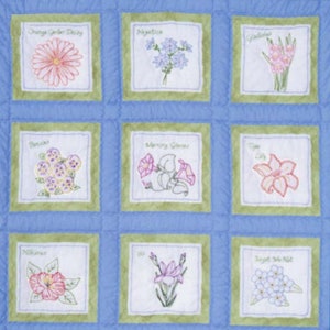 Flowers *Pre-Printed Cross Stitch & Embroidery Blocks* By: Jack Dempsey Needle Art 737-535