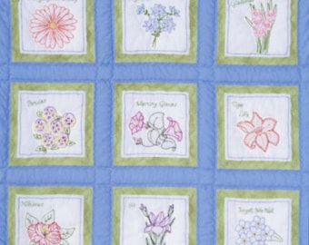 Flowers *Pre-Printed Cross Stitch & Embroidery Blocks* By: Jack Dempsey Needle Art 737-535
